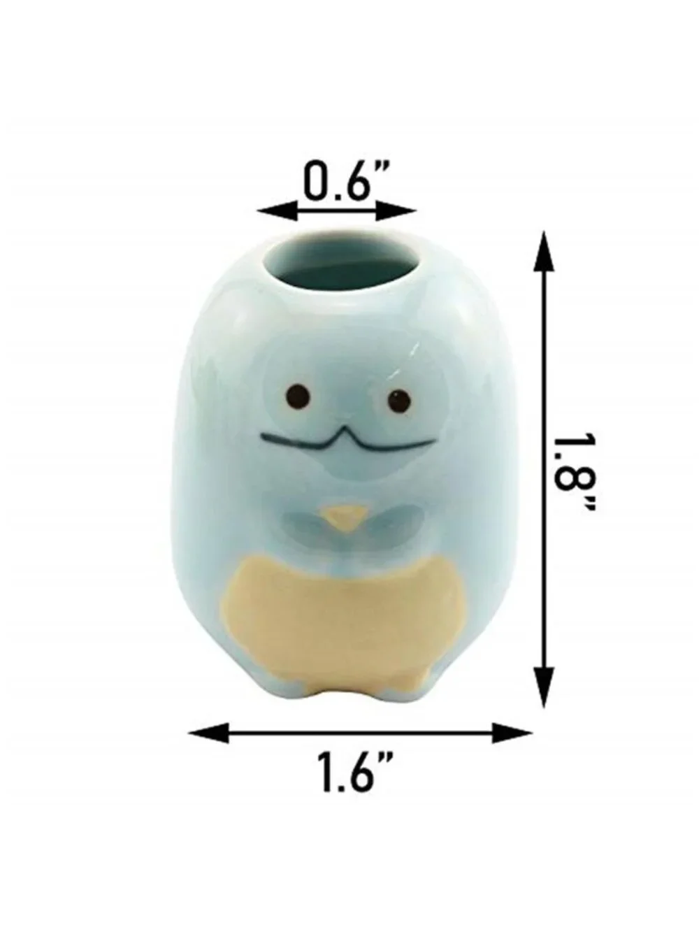 Ceramic Animal Toothbrush Holder 4 Set Bathroom Toothpick Cotton Swab Organizer